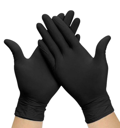 Guantes de nitrilo negros 100u